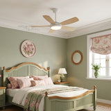 Ventilateur de plafond silencieux Ella Ø106cm avec 5 pales et éclairage LED 