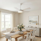 Ventilateur de plafond silencieux Ella blanc Ø106 cm avec 5 pales et éclairage LED 