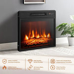 114cm/45" Corner TV Stand with Electric Fire Console Table with 2 Metal Mesh Doors