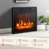 114cm/45" Corner TV Stand with Electric Fire Console Table with 2 Metal Mesh Doors