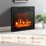 24" Insert Black Electric Fireplace with Remote Control