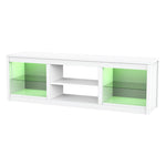 168cm/66" LED TV Stand Fits Up to 75" TVs with LED Shelf Lighting