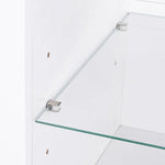 Black LED TV Stand with LED Shelf Lighting