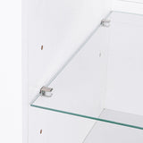 168cm White LED TV Stand with Electric Fire Fits Up to 75" TVs with LED Shelf Lighting