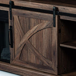 173cm/68" Farmhouse TV Stand with 23" Electric Fireplace Inset