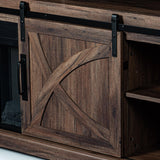 173cm/68" Farmhouse TV Stand with 23" Electric Fireplace Inset