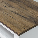 173cm/68" Bauernhaus-TV-Ständer mit 23" eingebautem Elektrokamin 