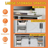 173cm/68" Bauernhaus-TV-Ständer mit 23" eingebautem Elektrokamin 