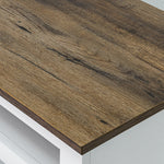 173cm/68" Farmhouse TV Stand with 23" Electric Fireplace Inset