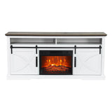 173cm/68" Farmhouse TV Stand with 23" Electric Fireplace Inset
