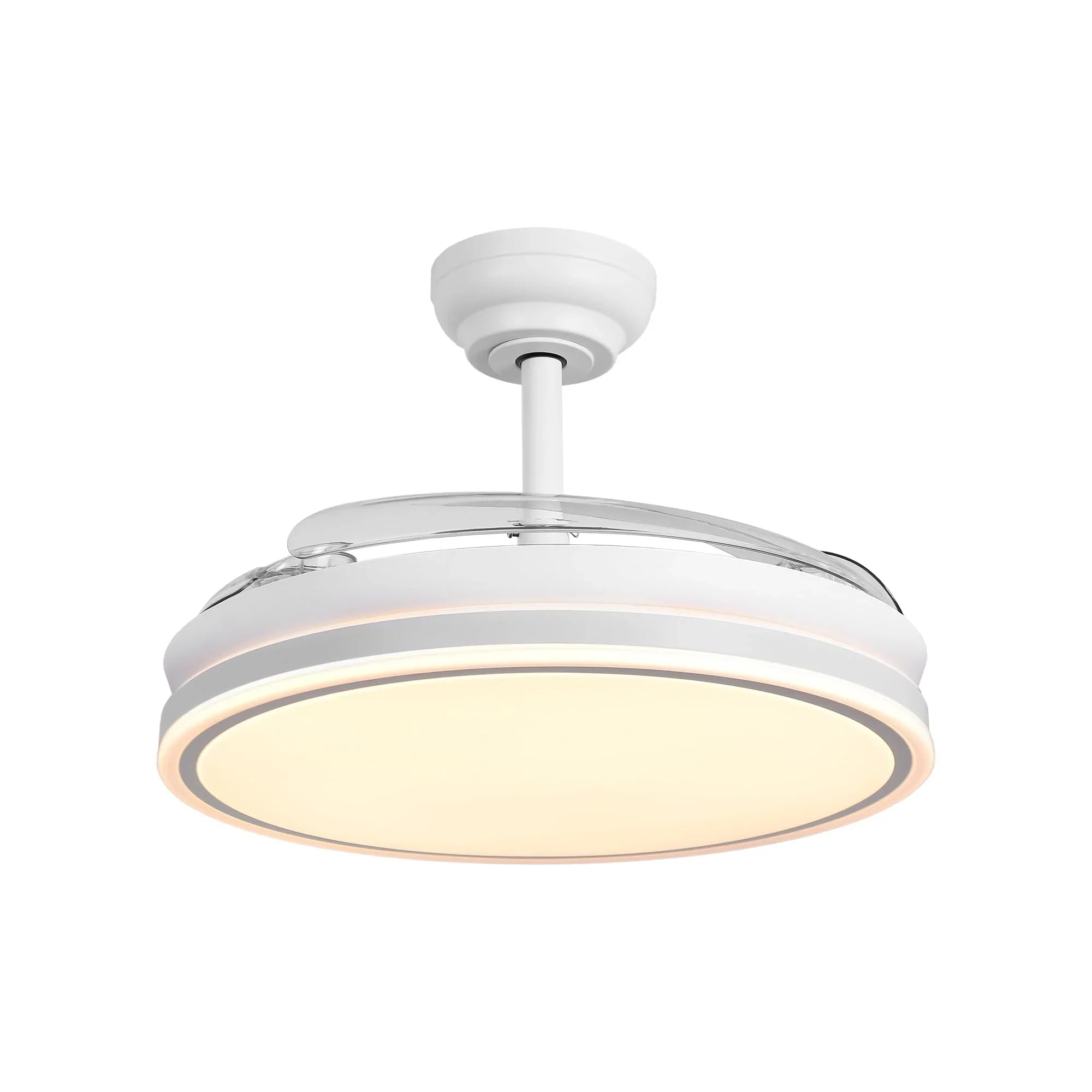 Serena Ultra-Quiet DC Motor Ceiling Fan Ø100 cm with 3 Retractable Blades and LED Light