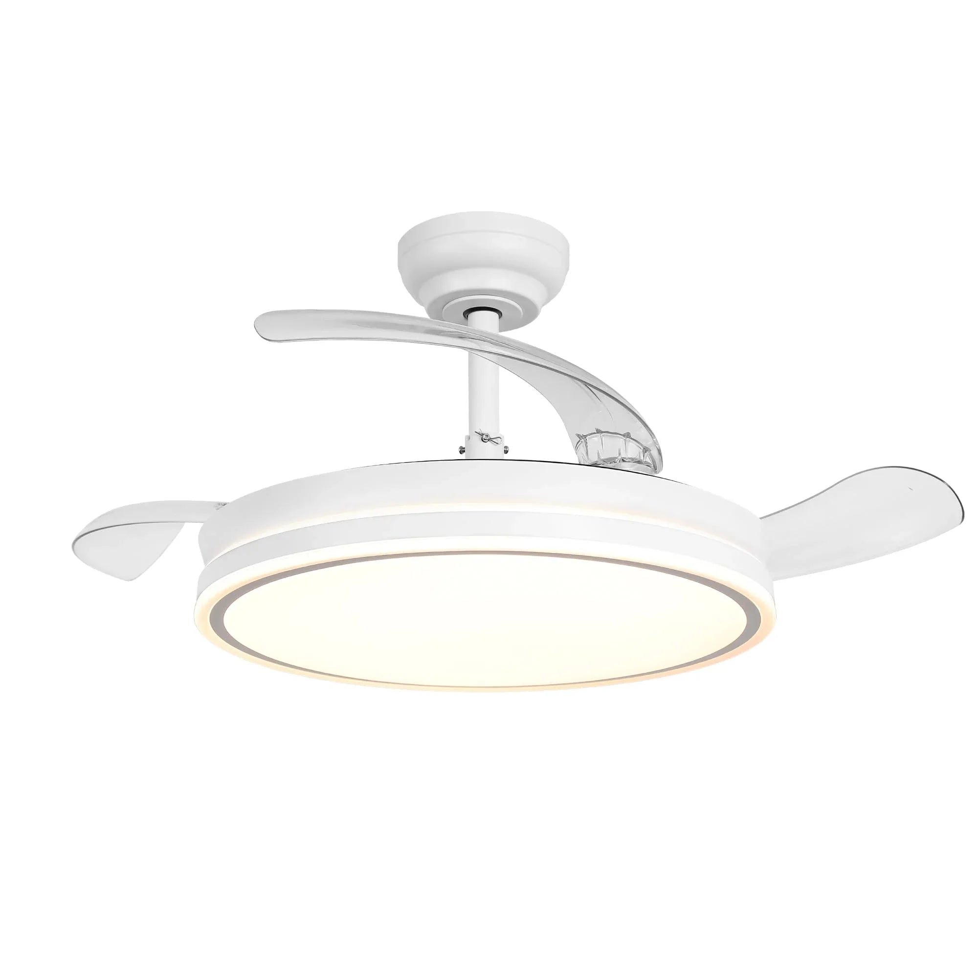 Serena Ultra-Quiet DC Motor Ceiling Fan Ø100 cm with 3 Retractable Blades and LED Light