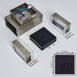 Moderne LED-Außenwandleuchte in mattem Nickel 