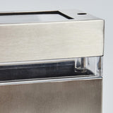 Moderne LED-Außenwandleuchte in mattem Nickel 