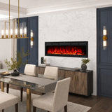 1524 mm 60" EF60R Pro Hole-in-the-Wall-Elektrokamin mit 13 Flammenfarben, Einbau-Elektrokamin mit Fernbedienung, 750/1500 W 