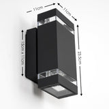 Moderne Außenwandleuchte aus Anthrazit mit LED 