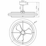 RAVELLO Ceiling Fan Ø84 cm with LED Light and Hidden Blades
