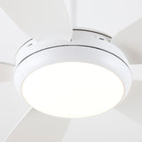 Ella Silent Deckenventilator Weiß 106 cm (42”) mit 5 Flügeln und LED-Licht 