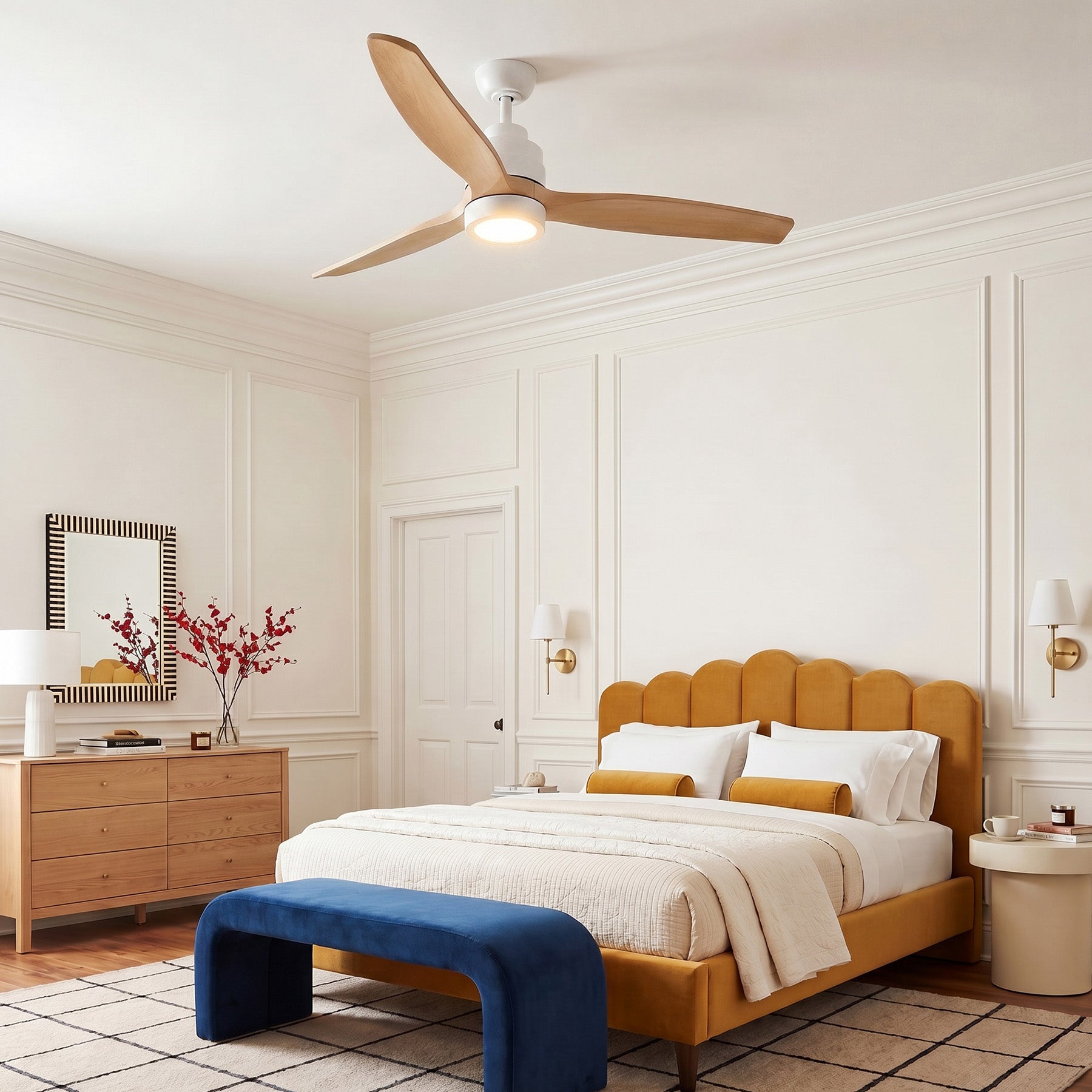 Brisa Ceiling Fan 132cm (52") with LED Light Ultra-Quiet DC Motor