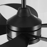 MAXI Schwarzer Deckenventilator Ø132 cm Leise mit LED-Licht DC 40W