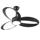 MAXI Schwarzer Deckenventilator Ø132 cm Leise mit LED-Licht DC 40W