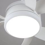 MAXI Weißer Deckenventilator Ø132 cm Leise mit LED-Licht DC 40W
