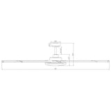 60" Industrial DC Motor Downrod Mount Ceiling Fan with Lighting and Remote Control