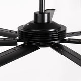 84 Inch 100 Inch Padus Black Large Size Ceiling Fan with Dimmable Lighting and Remote Control