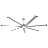 84 Inch 100 Inch Padus Black Large Size Ceiling Fan with Dimmable Lighting and Remote Control