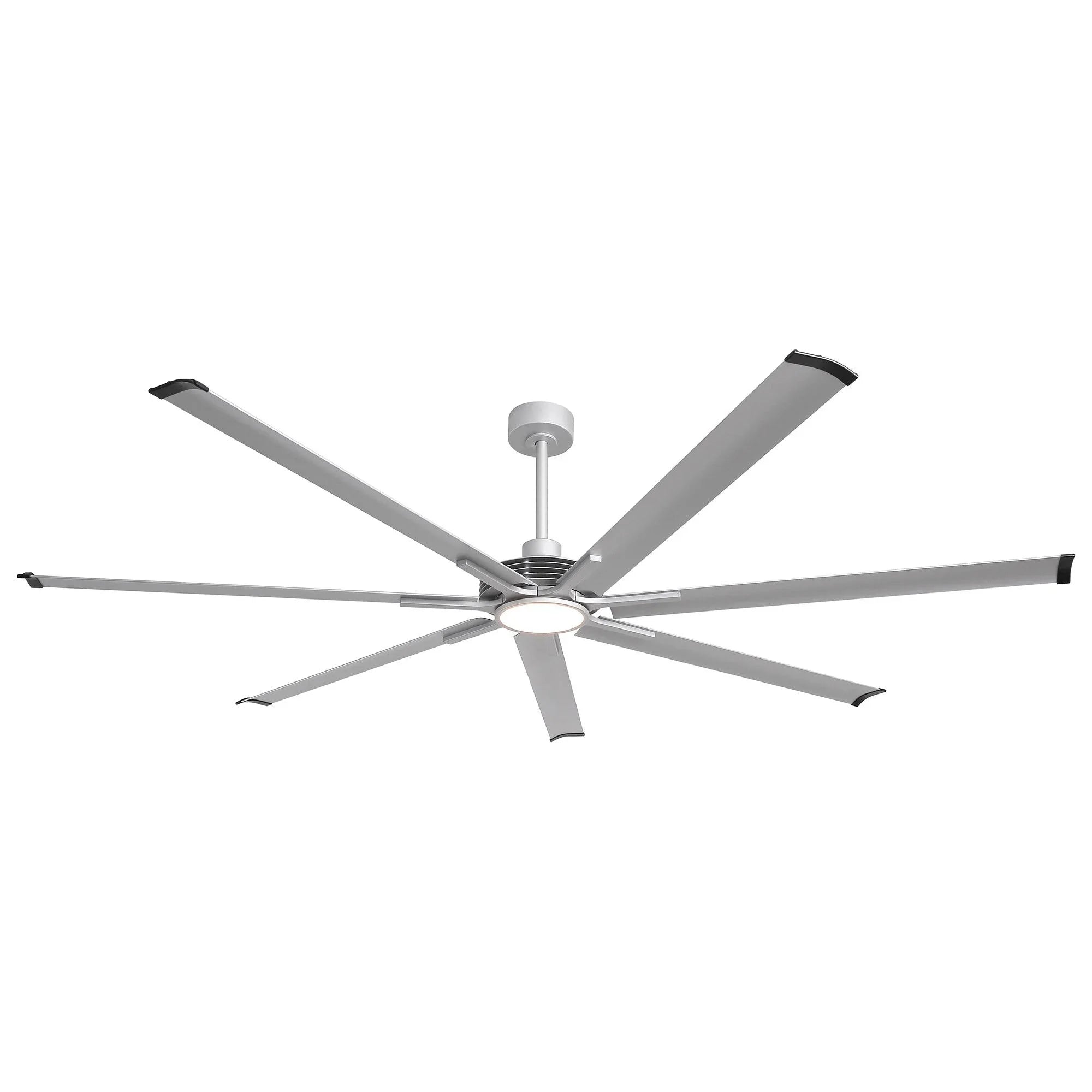 213cm (84") / 254cm (100") Padus Schwarz Deckenventilator in großer Größe mit dimmbarer Beleuchtung und Fernbedienung 
