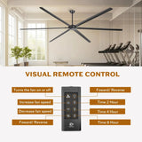 120 Inch HVLS Fan Jupiter Industrial Aluminum Extra Large Ceiling Fan with Remote Control