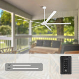 72 Inch 84 Inch Winni All-Aluminum IPX4 Outdoor Ceiling Fan with Remote Control