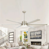 65 Inch Freda DC Motor Modern Downrod Ceiling Fan with LED Light and Remote Control