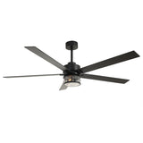 65" Modern Reversible Ceiling Fan with Lighting and Remote Control