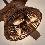 Calma 152 cm Deckenventilator mit Rattanlicht