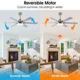 60" Lucknow Modern Ceiling Fan with Lighting and Remote Control