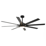 65 Inch Teresa Modern Double-sided Blades Ceiling Fan with Remote Control and LED Light