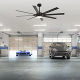 65 Inch Teresa Modern Double-sided Blades Ceiling Fan with Remote Control and LED Light