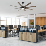 65 Inch Teresa Modern Double-sided Blades Ceiling Fan with Remote Control and LED Light