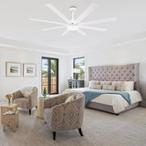 65 Inch Teresa Modern Double-sided Blades Ceiling Fan with Remote Control and LED Light