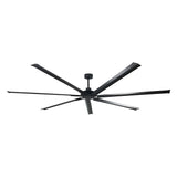 84 Inch 100 Inch Padus Black Large Size Ceiling Fan with Dimmable Lighting and Remote Control