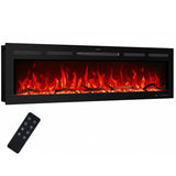 1880mm 74" EF74R Pro Wall Mounted Electric Fire with 13 Flame Colors Built-In Electric Fire with Remote Control 750/1500W