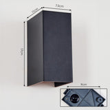 Industrielle Kupfer- & schwarze LED-Außenwandleuchte 