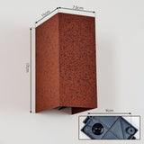 Industrielle rostfarbene Außenwandleuchte 