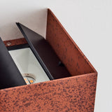 Industrielle rostfarbene Außenwandleuchte 