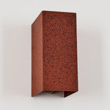 Industrielle rostfarbene Außenwandleuchte 