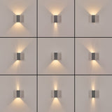 Moderne silberne LED-Außenwandleuchte 