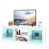168cm LED TV Stand Fits Up to 75" TVs with LED Shelf Lighting