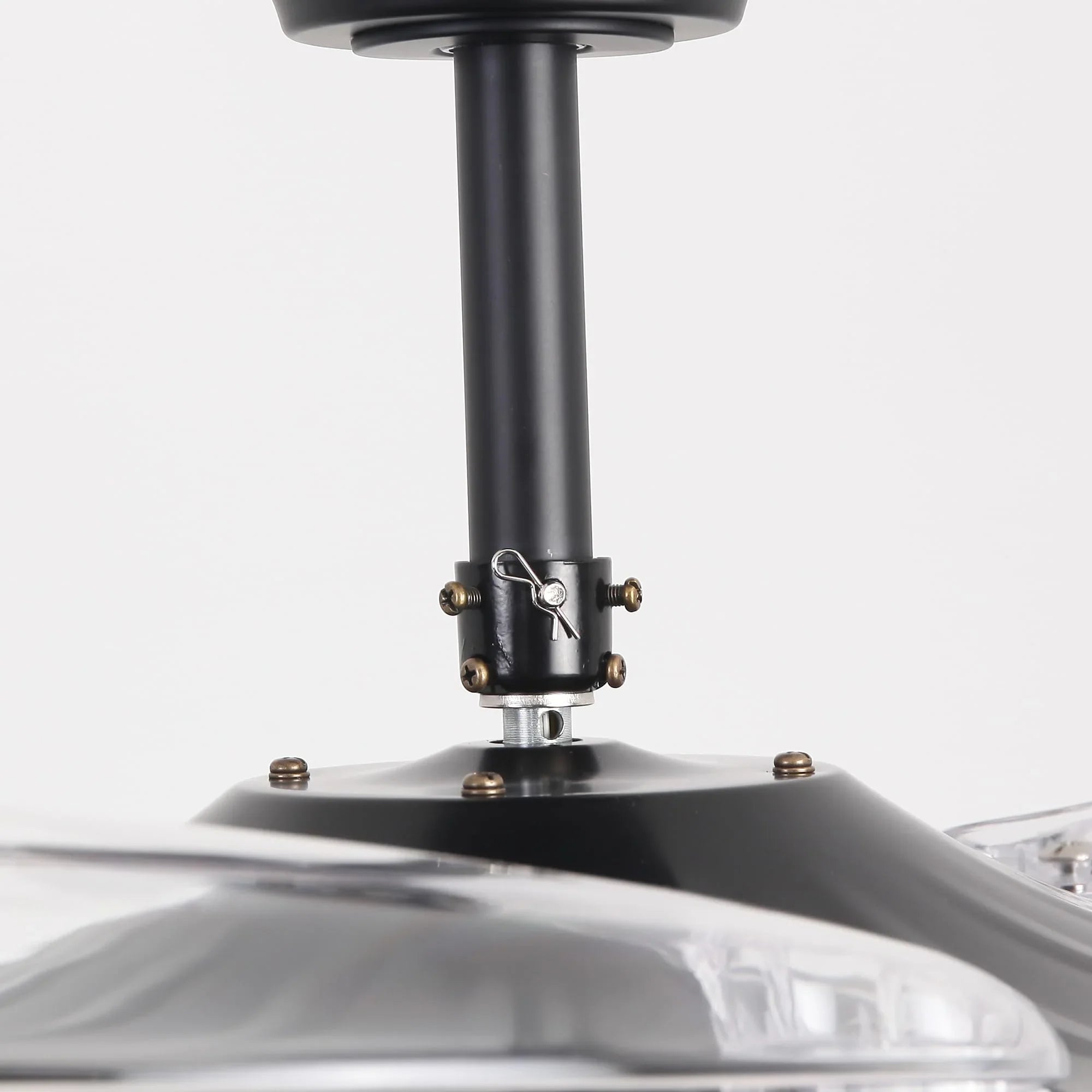 Cielo Ultra-Quiet DC Motor Black Ceiling Fan Ø100 cm with 3 Retractable Blades and LED Light