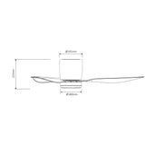 Sierra Ultra-Quiet DC Motor Ceiling Fan 132cm (52") with LED Light